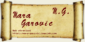 Mara Garović vizit kartica